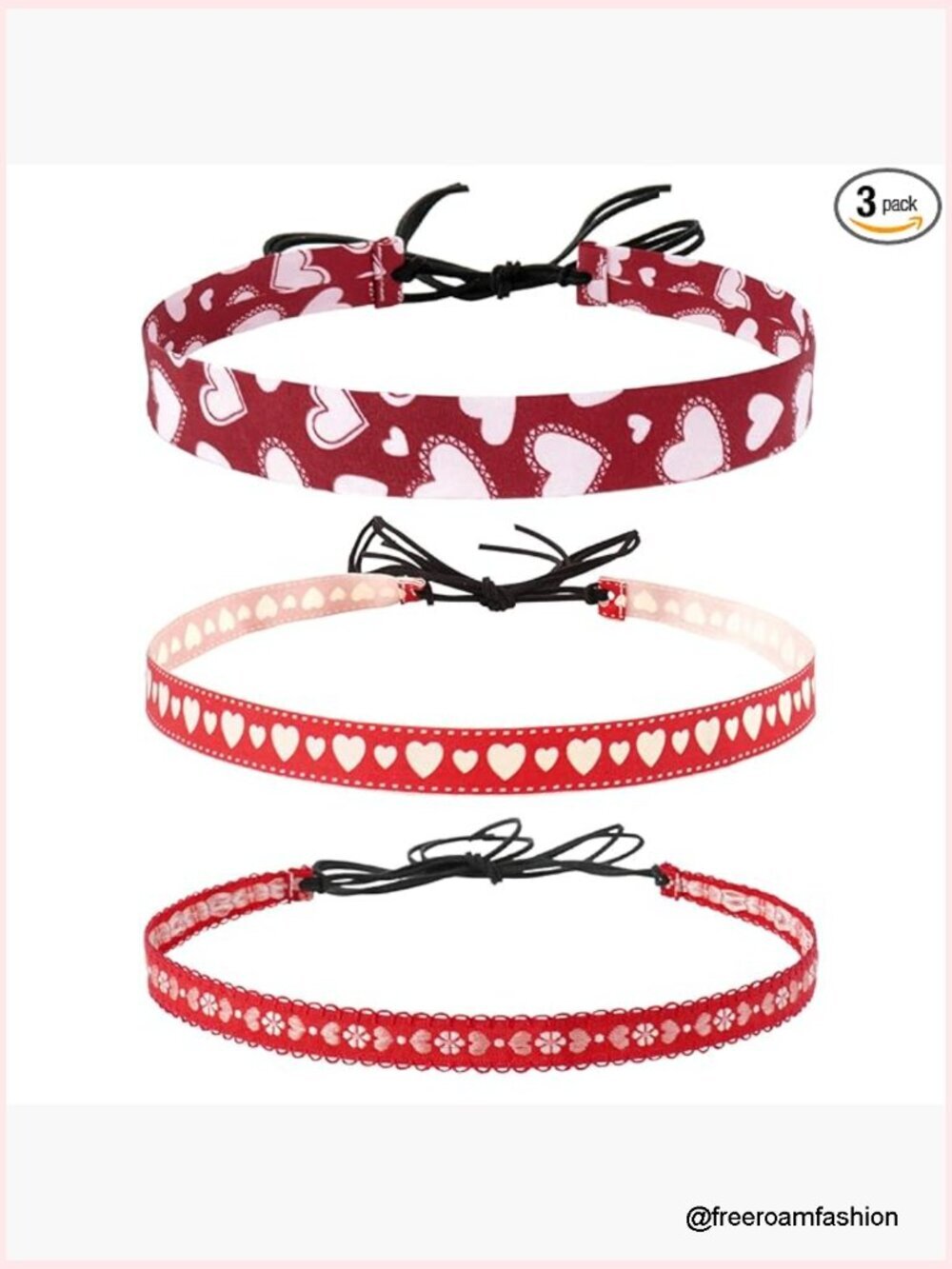 Red Heart Cowboy Hat Band Western Hat Belt Festival Headband
